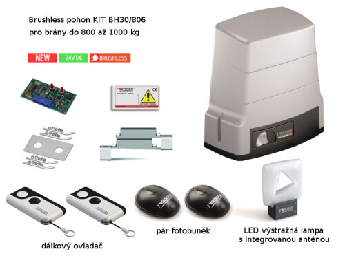 KIT BH30/806 BRUSHLESS pohon pro posuvnou bránu do 800 - 1000 kg